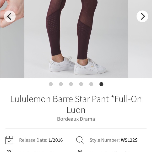 Lululemon Barre Star full length mesh leggings- size 4 - Picture 6 of 12